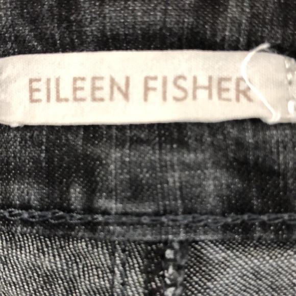 Eileen Fisher Wide Leg Faded Black Jeans 2 30” W - Picture 3 of 5
